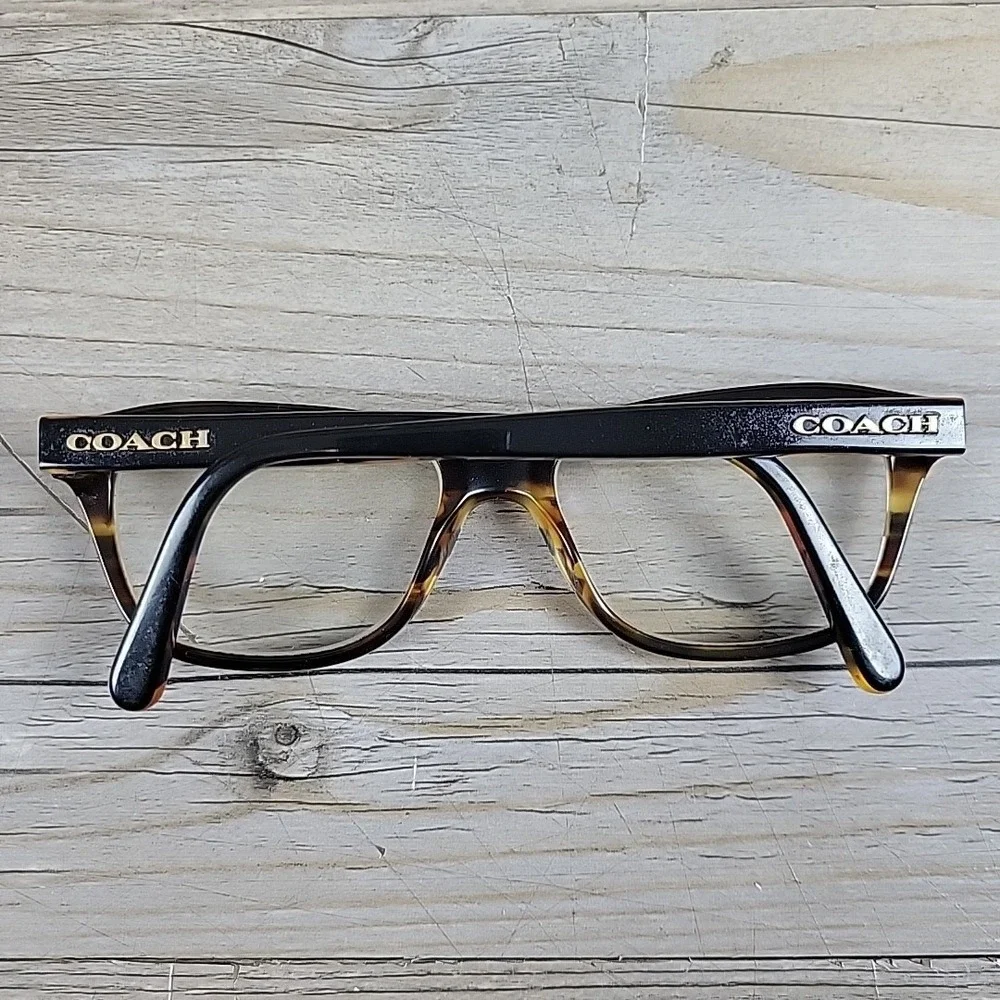 Coach HC6103 5443 Cat Eye Black Tort Gltr Varsity‎ Stripe Womens Eyeglasses 54mm